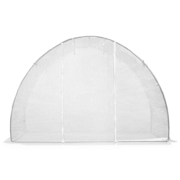 Serre tunnel blanche 4,5 m² en acier galvanisé