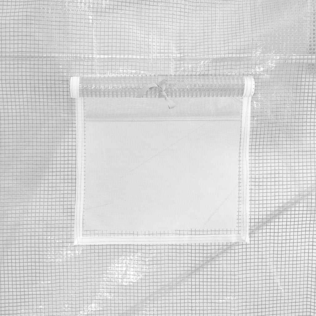 Serre tunnel blanche 4,5 m² en acier galvanisé