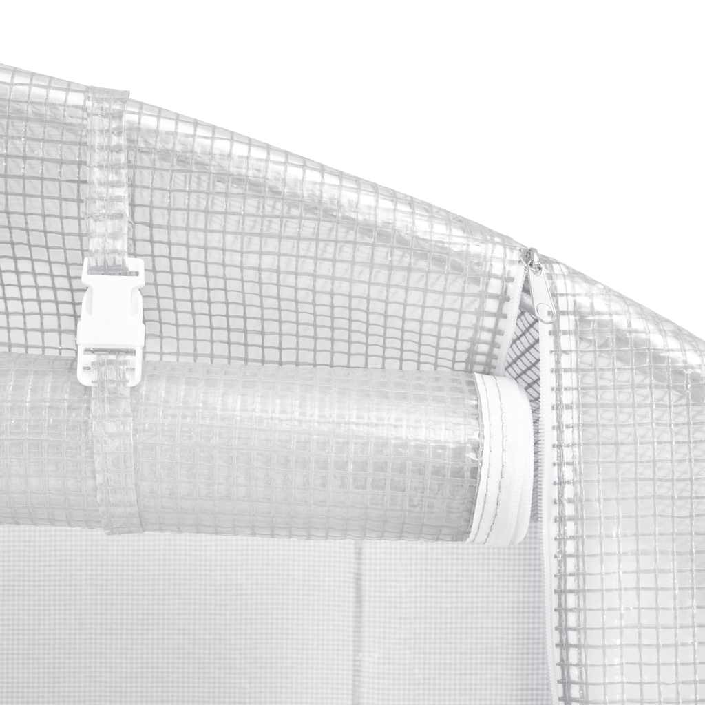 Serre tunnel blanche 4,5 m² en acier galvanisé