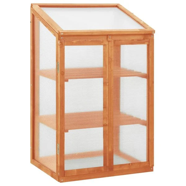 Serre en bois de sapin orange - 60x45x100 cm