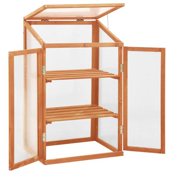 Serre en bois de sapin orange - 60x45x100 cm