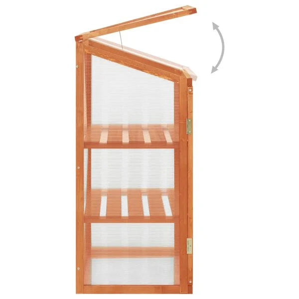 Serre en bois de sapin orange - 60x45x100 cm