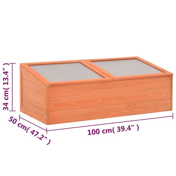Serre en bois orange - 100x50x34 cm