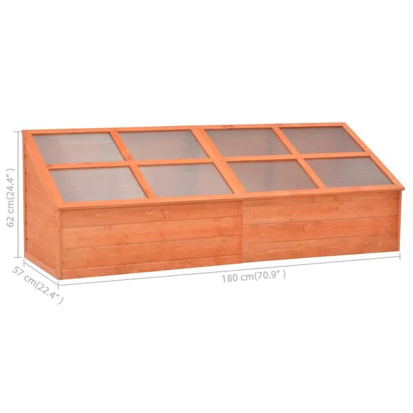 Serre en bois orange - 180x57x62 cm