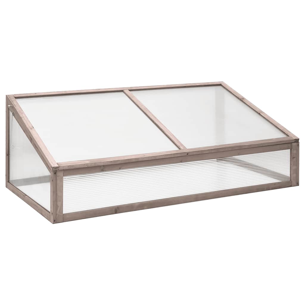 Serre en bois de sapin gris - 110x56x39 cm