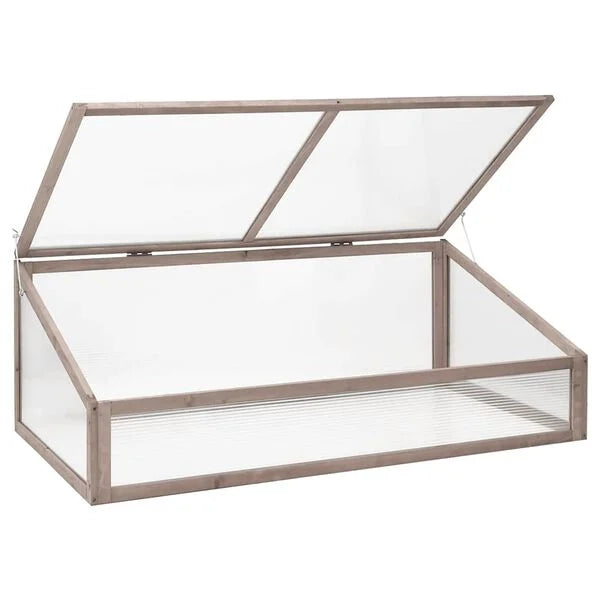 Serre en bois de sapin gris - 110x56x39 cm