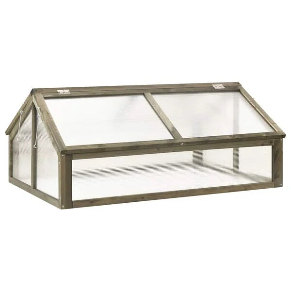 Serre en bois de sapin grise - 114x80x50 cm
