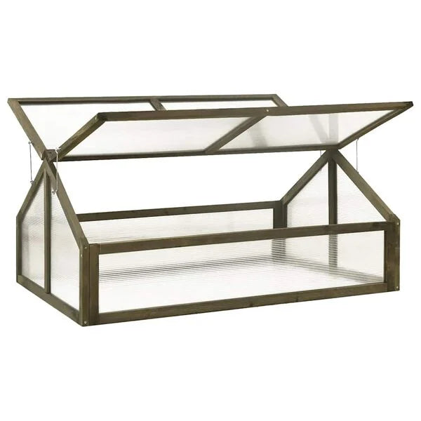Serre en bois de sapin grise - 114x80x50 cm