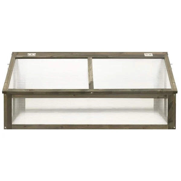 Serre en bois de sapin grise - 114x80x50 cm