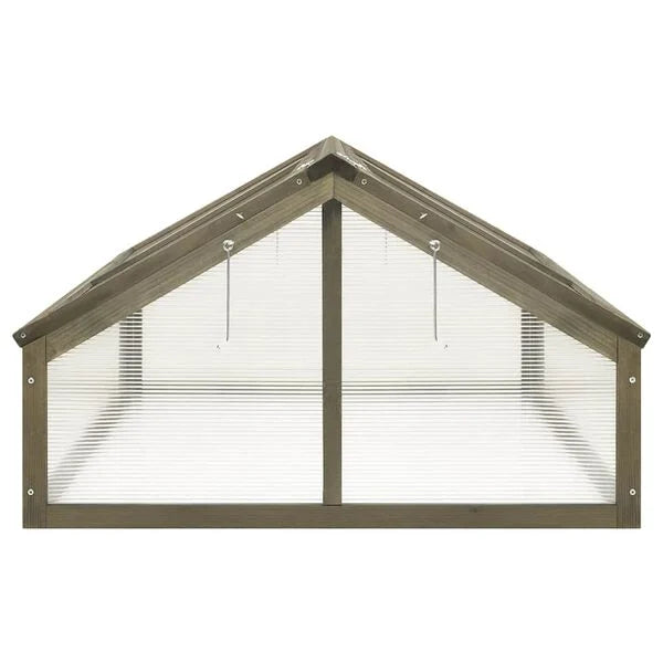 Serre en bois de sapin grise - 114x80x50 cm