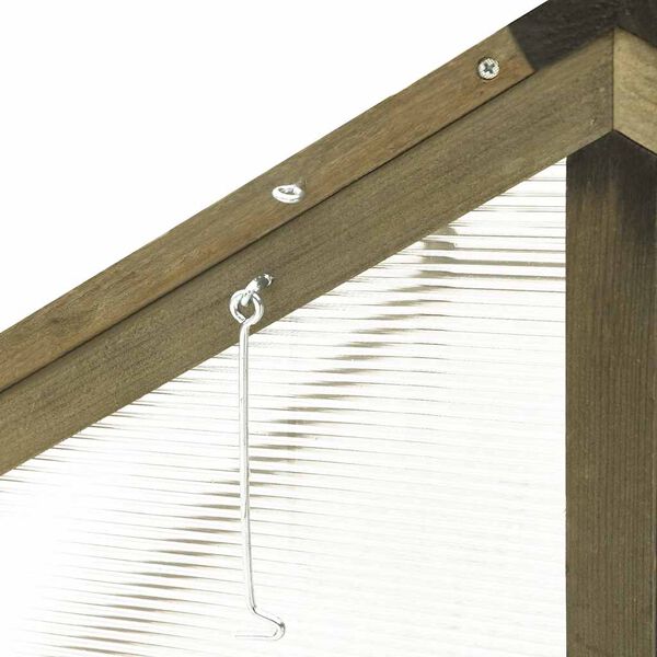 Serre en bois de sapin grise - 114x80x50 cm
