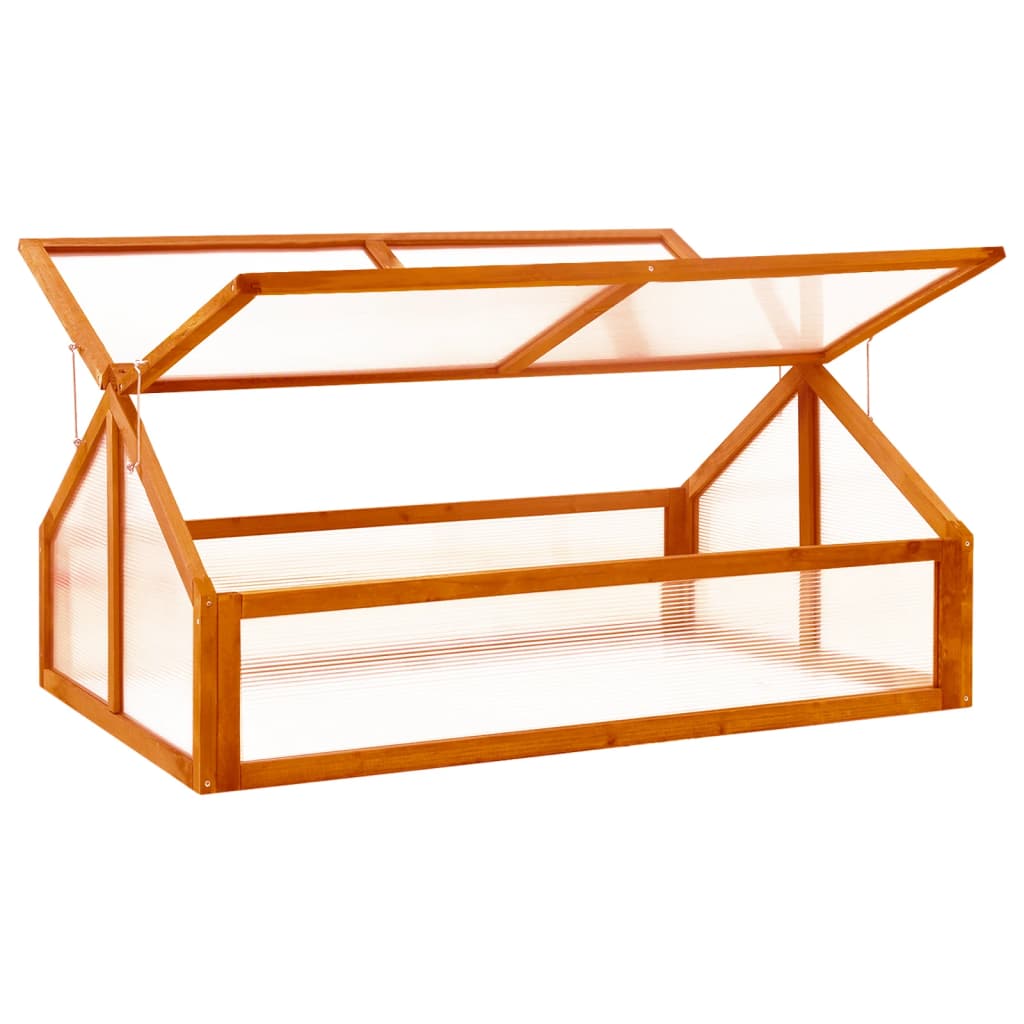 Serre en bois de sapin marron - 114x80x50 cm