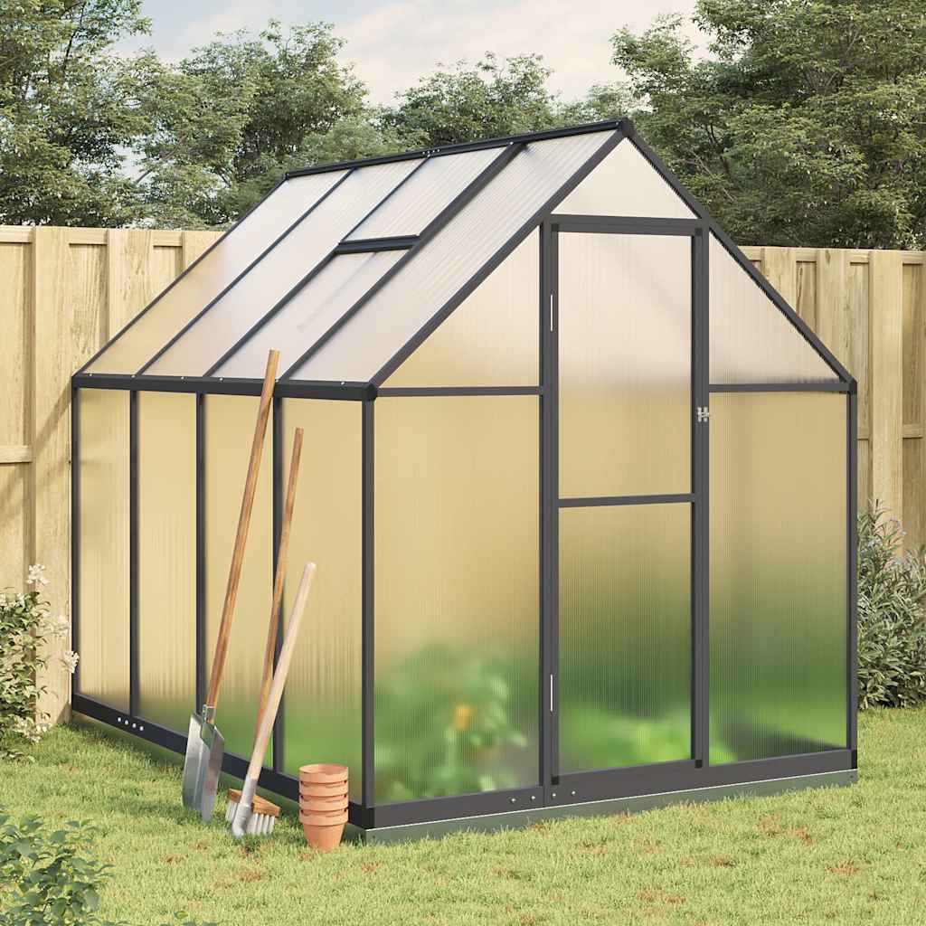 Serre de jardin polycarbonate 3,79 m² en aluminium