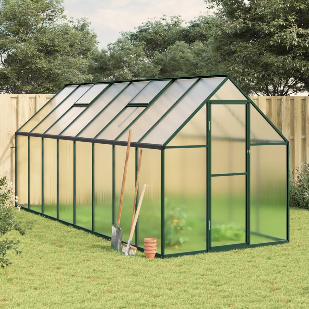 Serre de jardin polycarbonate 7,52 m² en aluminium