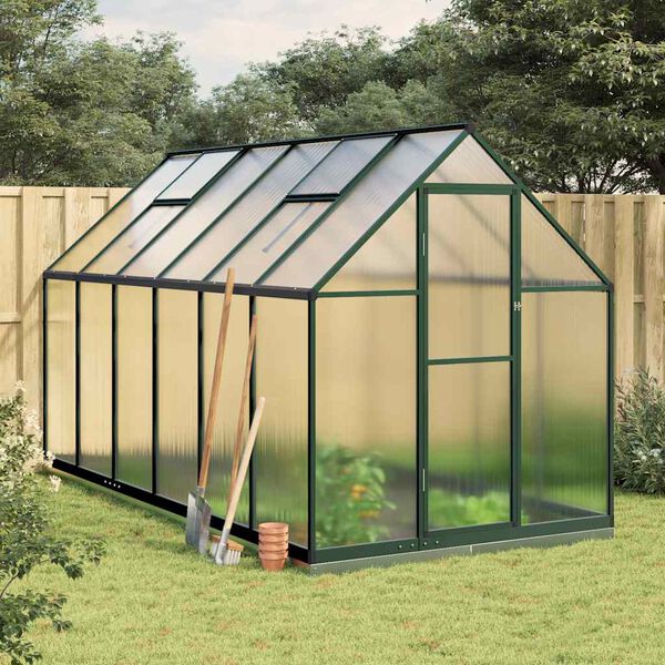 Serre de jardin polycarbonate 5,64 m² en aluminium