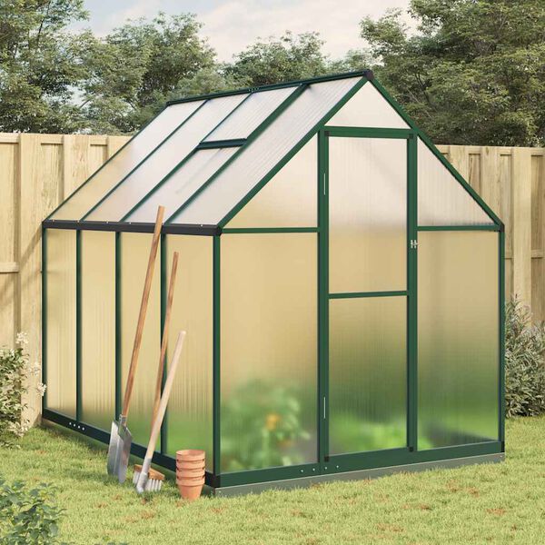 Serre de jardin polycarbonate 3,79 m² en aluminium