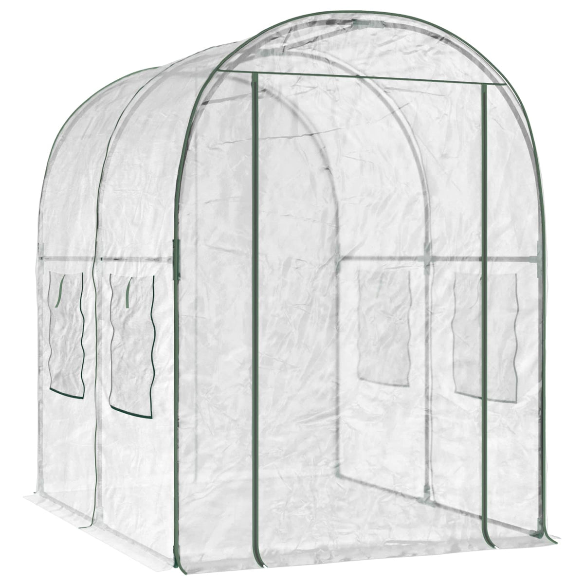 Serre de jardin transparente 3,2 m² en PVC
