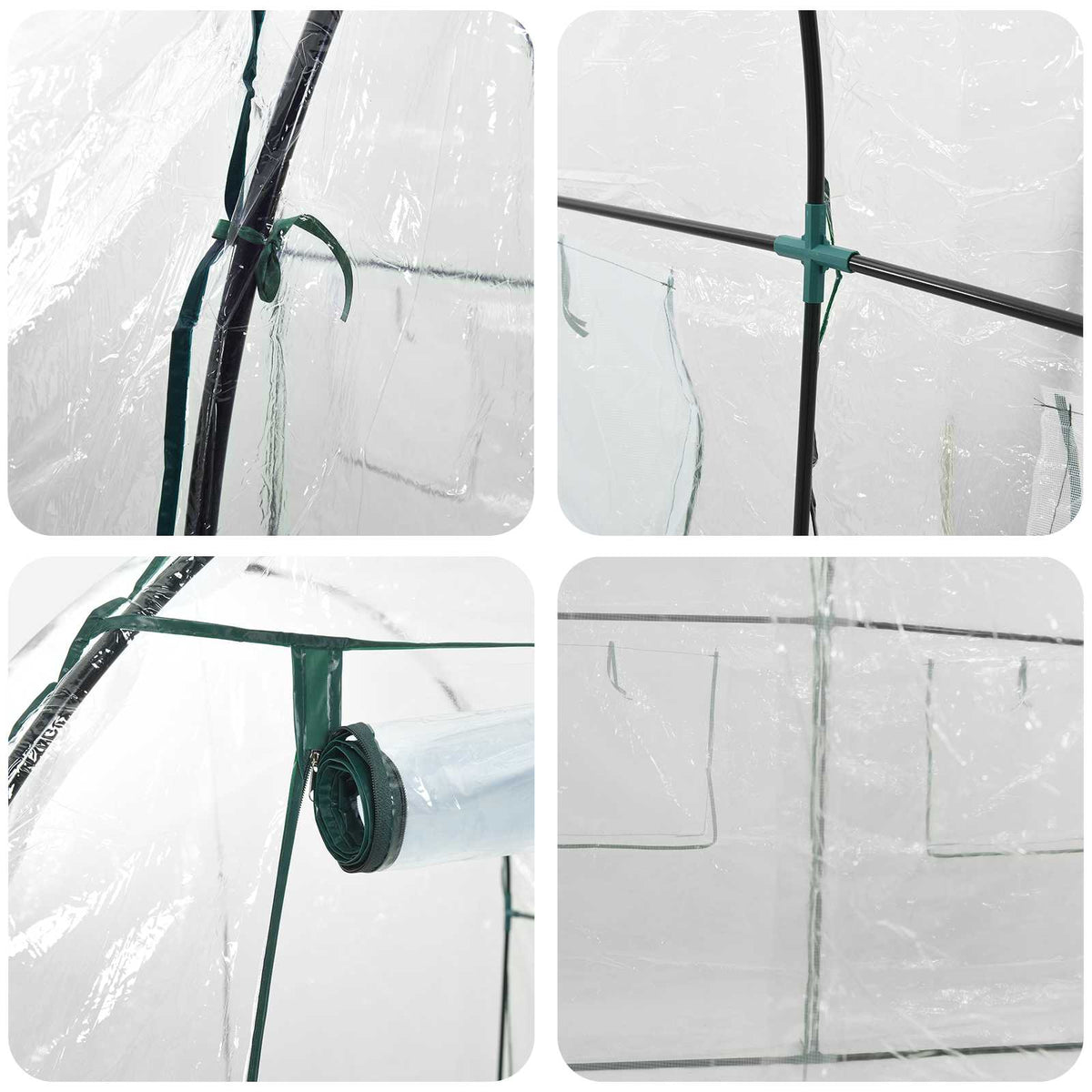 Serre de jardin transparente 3,2 m² en PVC