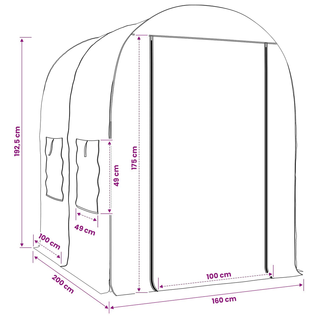 Serre de jardin transparente 3,2 m² en PVC