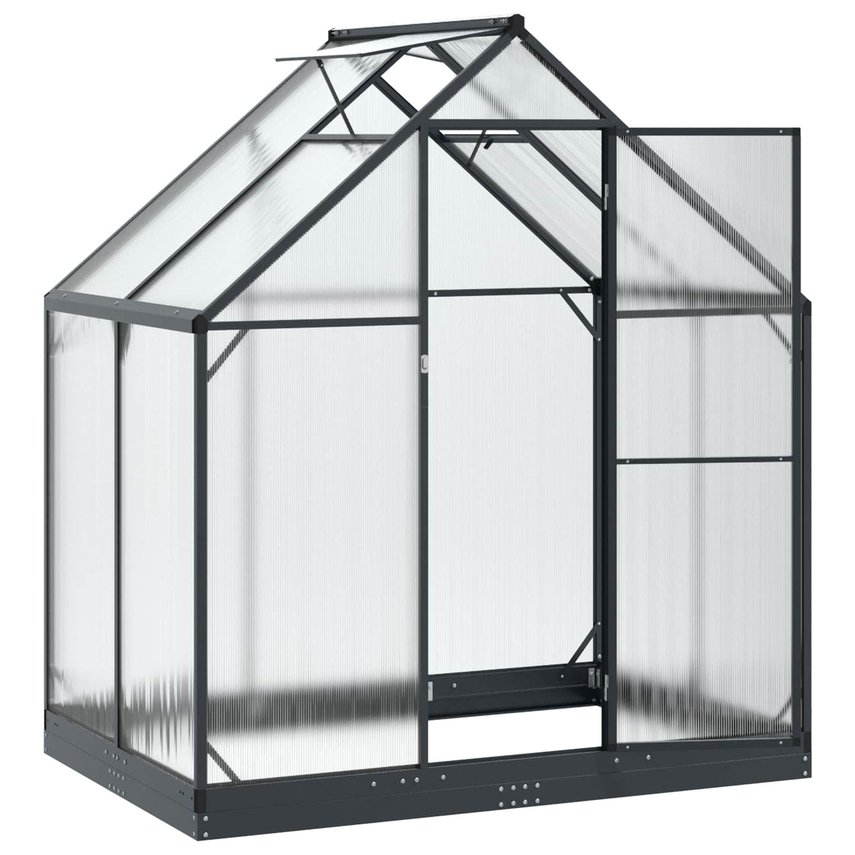 Serre de jardin anthracite 183 x 123 cm en aluminium