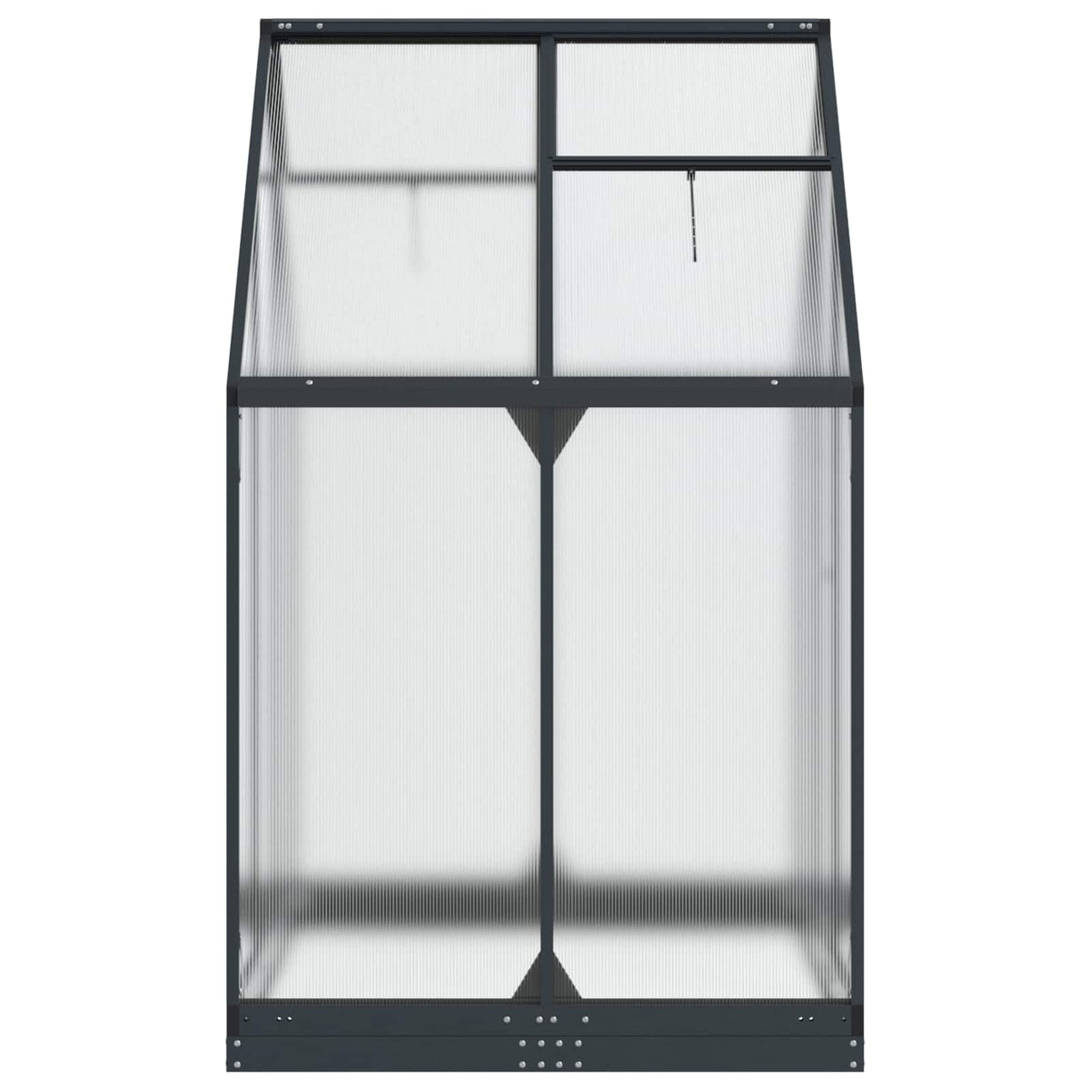 Serre de jardin anthracite 183 x 123 cm en aluminium