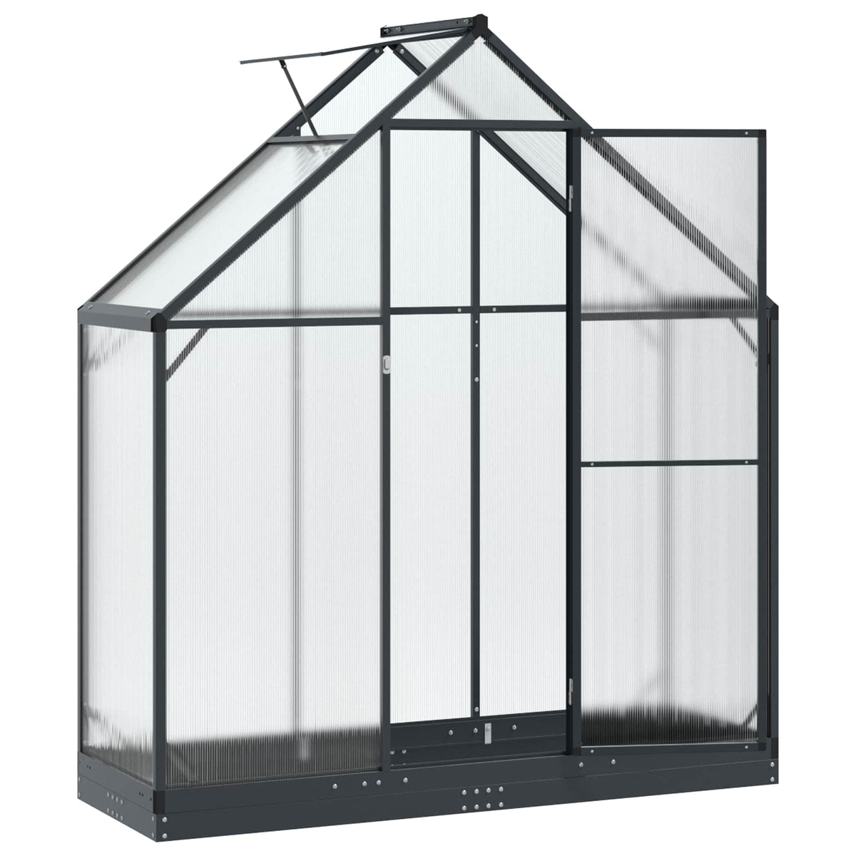 Serre de jardin anthracite 183 cm en aluminium