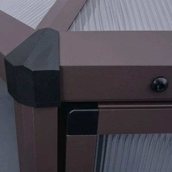 Serre en aluminium hexagonale - 240x211x232 cm