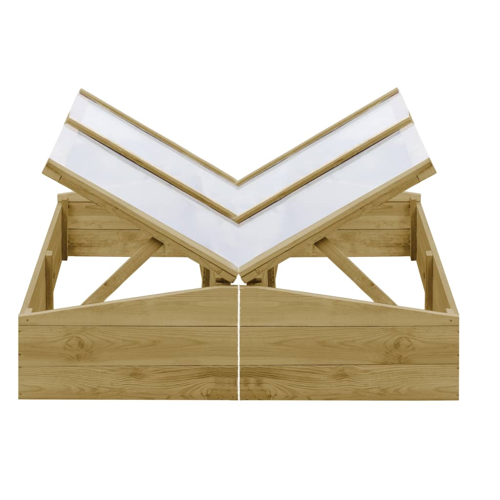 Lot de 2 Serres en bois de pin - 100x50x35 cm