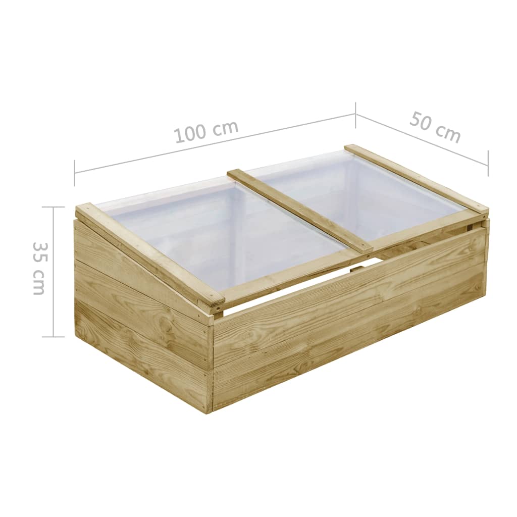 Lot de 2 Serres en bois de pin - 100x50x35 cm