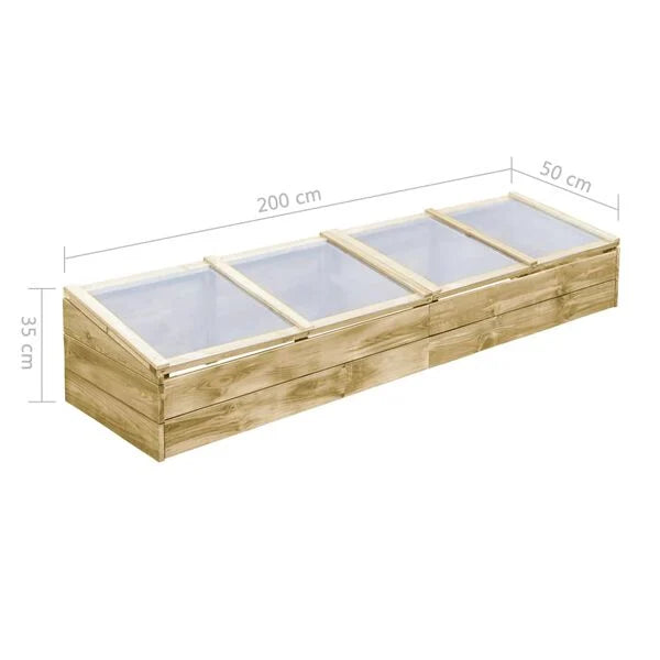 Serres en bois de pin - 200x50x35 cm 2 pcs