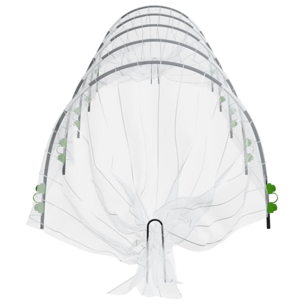 Lot de 4 Tunnel en filet 1,5x5 m fibre de verre et PP