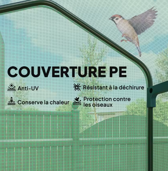 Serre de Balcon avec 4 étagères