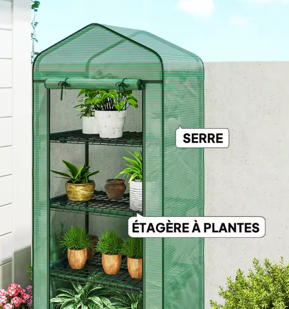 Serre de Balcon avec 4 étagères